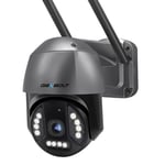 GENBOLT 4K WiFi Caméra de Surveillance Extérieure avec PoE, 8MP CCTV Camera IP avec Détection Humaine/Véhicule Vision Nocturne Couleur Suivi Automatique Position Garde IP66 étanche [2.4&5GHz]