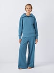 John Lewis Ribbed Zip Lounge Set, Blue