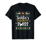 Santa's Favorite Swiss - Switzerland Ugly Christmas Sweater T-Shirt