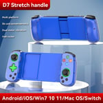 D8 USB Teleskooppinen langaton peliohjain Peliohjain Kahva sisäänvedettävä Joystick Android IOS PS3 PS4 Switch PC Matkapuhelimelle