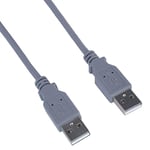 PremiumCord High Speed Câble USB 2.0 A-A M/M, Fiche USB A vers Fiche USB A, Câble de Connexion USB pour HDD etc., Double Blindage, AWG28, Couleur Gris, Longueur 5 m