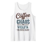 VIOLETA Personalized Cute Coffee Girls VIOLETA Name Tank Top