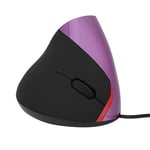 Souris filaire verticale USB 1600DPI, conception ergonomique, repose-poignet, souris de jeu pour PC et ordinateur portable, violet