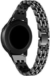 Simpleas Watch Straps compatible with Garmin Vivoactive 4 (45MM) / Legacy Saga Darth Vader (45MM) / Legacy Hero First Avenger (45MM) - Stainless Steel Metal Replacement Band with Folding Clasp (22mm, Black)