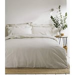 The Linen Yard Hebden Duvet Cover Set, Natural, Super King