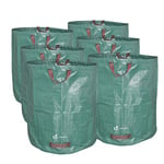 VOUNOT Sacs de jardin XXL Lot de 6 sac jardin 272L Sacs de déchets jardin résistants Sac à déchets de Jardin Sac déchet en PP robuste Sacs poubelle de jardin Vert 6 * 272L