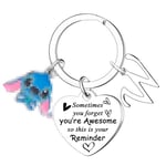 Waeceip St** Inspirational Letter Keychain, Sometimes You Forget You're Awesome, Initial Alphabet Keyring, St** Gifts Birthday Christmas Gifts (W)