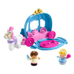 Fisher-Price Little People Toddler Toy Disney Princess Cinderella’s Dancing Carriage Playset with Figures for Pretend Play Ages 18+ Months, HGP76