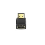 Adapter HDMI Vinklad Upp Hona-Hane Guld Svart