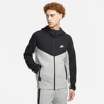 Nike Hettegenser NSW Tech Fleece 24 FZ - Grå/Sort/Hvit, størrelse Small