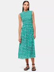 Whistles Linked Smudge Heidi Dress, Green/Multi