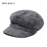 Åttakantiga cap Hattar Målare Newsboy Kepsar Dam Basker MÖRKGRÅ 2 dark grey 2