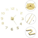 3D Wall Clock Modern Design 100 cm XXL Gold vidaXL