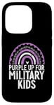 Coque pour iPhone 14 Pro Purple Up pour enfants militaires Army Purple Military Child