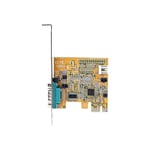 StarTech.com Carte Série PCI Express, Carte d'Extension PCIe vers RS232 (DB9) - Adaptateur PCIe, UART 16C1050, Supports Standard ou Profil Bas, Rétention COM, Windows/Linux (11050-PC-SERIAL-CARD)