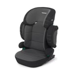 Foppapedretti Siège auto Open I-Size pour enfant de 100 à 150 cm de hauteur, 3-12 ans, conforme ECE R129, fixation Dualfix (Isofix et non), protection des chocs latéraux, déhoussable, noir