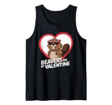 Beavers Are My Valentine Cute Beaver Heart Valentines Day Tank Top