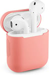 Coque de Protection en Silicone pour Apple Airpods 1, Etui Ecouteur, Housse Ecouteur - Corail