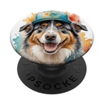 Berger Australien Casquette Snapback Chien Animaux Imprimé PopSockets PopGrip Interchangeable