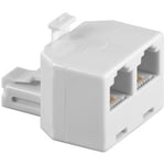 ISDN T-Adapter RJ11/RJ14 han (6P4C) til 2x RJ11/RJ14 hun (6P4C) - 1 stk.