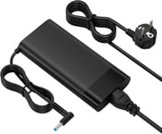 Chargeur HP 150W pour Ordinateur Portable - Compatible avec HP OMEN 15 17, Pavilion Gaming 15 17, ZBook Studio G3 à G8, Fury 15 17 G7 G8, TPN-CA11, TPN-DA09 - Adaptateur Secteur 19,5V 7,7A