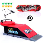 Tech Finger Skateboard Kit Finger Bike Bmx Mini Tvåhjulig Scooterbräda Skate Fingers Sport Träning Rekvisita Ramp Skate Park Leksaker Pop [DB] 113-D 24X10X10cm