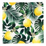 Talking Tables Pack of 20 Lemon Napkins | Tropical Serviettes with Jungle Leaves | Disposable Tableware for Indoor or Outdoor Dining, Garden Party, Summer, BBQ, Picnic, Decoupage,33cm x 33cm