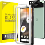 Protection D'écran Pour Google Pixel 6a Avec Caméra Protecteur, Kit Outil D'installation, Film Verre Trempé, Compatible Id D'empreinte Digitale, Hd Transparent, 2 Pièces Chacun