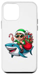 Coque pour iPhone 12 mini Chapeau de Père Noël Elfe chevauchant un requin en sucre d'orge