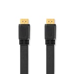 Nopea HDMI-kaapeli Ethernetillä, 4K@30Hz, 10,2 Gbps, litteä, 10m