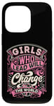 Coque pour iPhone 13 Pro Girls Change the World Leader féminin positif