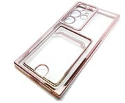 Case For Samsung S23 Ultra Clear View Card Holder Gel With Styled Edge Black