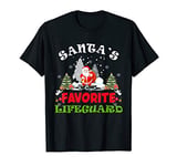 Santa's Favorite Lifeguard Funny Christmas Vacation Gift T-Shirt