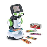 VTech - Genius XL Microscope Vidéo Interactif, avec Écran Couleur Numérique, Photos et Vidéos de la BBC, Jouet Scientifique Éducatif, Cadeau Enfant Dès 7 Ans - Contenu en Français