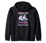 Figure Ice Skating Princess Skater Love Ice Skater Girls Zip Hoodie