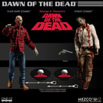 Dawn Of The Dead Pack 2 Figurines 1/12 Flyboy & Plaid Shirt Zombie 17 Cm - Mezco Toys Mez76800