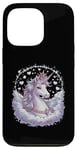 Coque pour iPhone 13 Pro licorne imaginative avec des étoiles