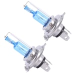 2x H4 35w Xenon HID Strålkastare Halogenlampa Hi/lo Stråle Super Vit 6000k