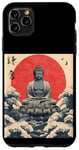 Coque pour iPhone 11 Pro Max Kamakura Grande statue de Bouddha vintage japonais Art sur bois