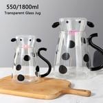 Cold Kettle Transparent Glass Jug Heat-Resistant Water Jug Tea Pot And Cup Set