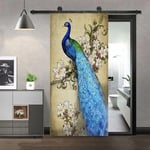 Papier peint autocollant de porte Peel and Stick,PerfecVinyl Decals,Home Decor,Peacock,30.3 ""x 78.7