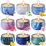 OFUN Scented Candles Gifts for Women, 9 Pack Candle Gift Set, Natural Soy Wax Aromatherapy Candles, Gift Sets Idea for Her, Girls, Friends, Mother's Day, Birthday, Valentines, Anniversary