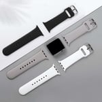 Apple Watch Strap iWatch Series 8 7 6 5 4 3 Ultra SE(2/1), 42mm/44mm/45mm-L, 42mm/44mm/45mm-L, musta/valkoinen/harmaa yhteensopivat kolmen pakkauksen hihnat