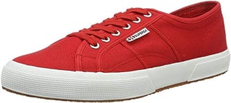 Superga 2750 Cotu Classic, Unisex Adults' Fashion Low-Top Sneakers, Red (Red-White), 10.5 UK (45 EU)Red White, UK 10.5