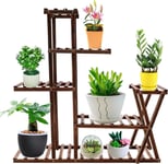 5 Tier Wooden Plant Stand Garden Flowerpots Shelf Vertical Display Holder Rack