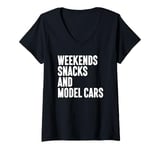 Womens Model Cars I Love Model Cars for Men and Boys V-Neck T-Shirt