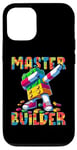 Coque pour iPhone 12/12 Pro Master Builder Dabbing Blocks Bricks Building Kids Boys Fun