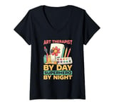 Womens Creative - Healing Therapy Art Therapist V-Neck T-Shirt