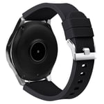 Samsung Galaxy Watch 46mm - Silikon armband 22mm Passar handled omkrets 135-235mm Svart