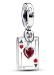 Pandora Disney x Pandora Disney Villains Queen of hearts sterling silver dangle with cherries jubilee red crystal, white and red enamel 793420C01